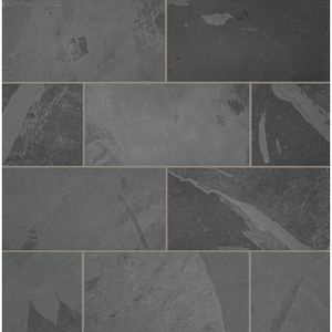 lot 127 image: 16 cases--Montauk Black 12 in. x 24 in. Gauged Slate Floor and Wall Tile (10 sq. ft.  case)