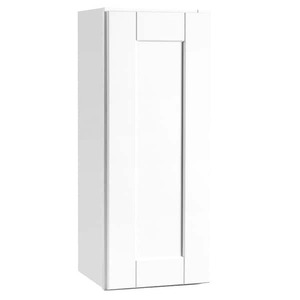 lot 133 image: Shaker 12 in. W x 12 in. D x 30 in. H Assembled Wall Kitchen Cabinet in Satin White