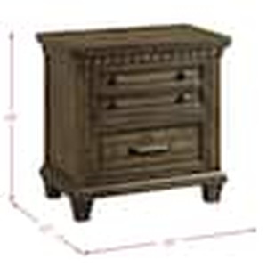 lot 134 image: Set of TWO--Johnny 2-Drawer Smokey Walnut Nightstand with USB