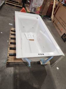 lot 169 image: American Standard EverClean 60 in. x 32 in. Whirlpool Bathtub with Left Drain in White