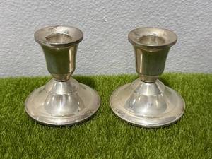 lot 29 image: 2 Sterling Silver .925 Candlestick Holders