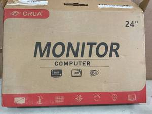 lot 320 image: CRUA 24 Curved Monitor, White