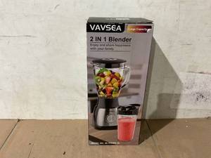 lot 231 image: VAVSEA 1000W Countertop Blender for Shake and Smoothies, Kitchen Blender with 51oz Jar & Travel Cup