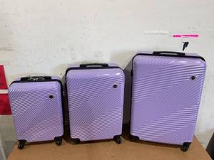 lot 88 image: 3PCS Tricomp Luggage Set, Hardside PC ABS Suitcase Set with Spinner Wheels