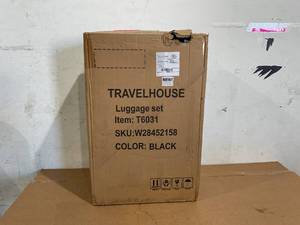 lot 94 image: 3PCS Travelhouse Luggage Set Hardshell Lightweight Suitcase with TSA Lock Spinner Wheels
