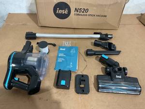 lot 107 image: INSE N520 Lightweight Cordless Stick Vacuum Cleaner 25kPa with 45min Runtime for Carpet Floor Pet Hair
