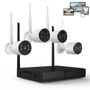 lot 27 image: 4PCS TOPVISION Wired Security Camera System, 8CH 3MP NVR, 1080P Surveillance Cameras with Color Night Vision