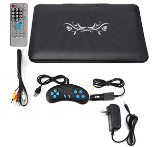lot 28 image: 13.9 HD Portable DVD Player, MP3CDTV Player with Swivel Screen Built-in Rechargeable Battery
