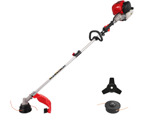 lot 34 image: PowerSmart 4 Cycle 37cc Weed Wacker Gas Powered, 3 in 1 Detachable Straight Shaft Multipurpose Trimmer