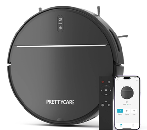 lot 36 image: PrettyCare Robot Vacuum Cleaner with 2800Pa,Featured Carpet Boost,Tangle-Free,Ultra Slim,Self-Charging C1