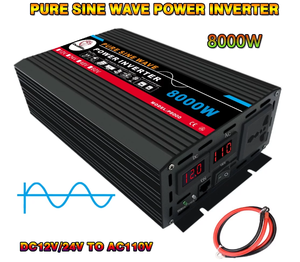 lot 147 image: Car Bole 8000W Power Inverter, Pure Sine Wave Inverter DC 12V to AC 120V Car Inverter for RV Truck Car Solar System Travel Camping