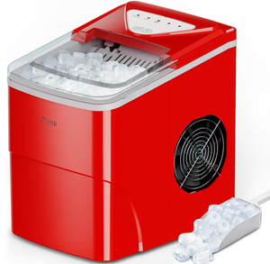 lot 154 image: Silonn Ice Makers Countertop, 9 Cubes Ready in 6 Mins, 26lbs in 24Hrs, Self-Cleaning Ice Machine with Ice Scoop and Basket