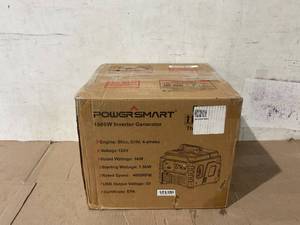 lot 5 image: PowerSmart Portable Inverter Generator,Gas Powered1500-Watt Small Generator with Recoil Start