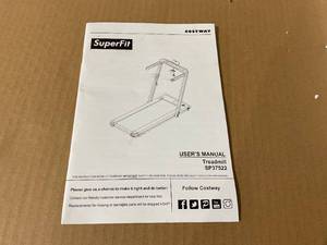 lot 42 image: SuperFit Up To 7.5MPH 2.25HP 2 in 1 Dual Display Screen Treadmill Jogging Machine WAPP Control