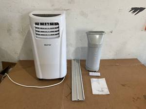 lot 174 image: Costway 8000 BTU ASHRAE Portable Air Conditioner & Dehumidifier Function Remote w Window Kit
