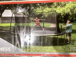 lot 530 image: JumpKing Trampoline with Safety Enclosure, 200lb Weight Limit
