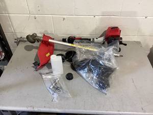 lot 564 image: PowerSmart 4 Cycle 37cc Weed Wacker Gas Powered, 3 in 1 Detachable Straight Shaft Multipurpose Trimmer