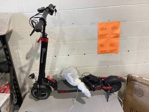 lot 565 image: EVERCROSS H5 Folding Electric Scooter, for Adults with 800W Motor, Up to 28MPH & 25 Miles-10 Solid Tires, with Seat
