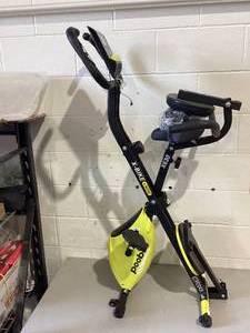 lot 575 image: Pooboo 4in1 Folding Exercise Bike Indoor Cycling Bike Stationary Magnetic x Bike Gym Workout 300lb