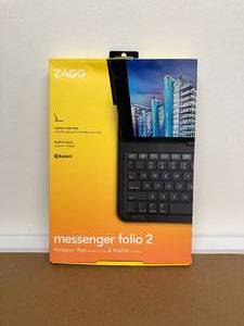 lot 473 image: Lot Of 9 ZAGG - Messenger Folio 2 - Tablet Keyboard & Case for 10.2-inch iPad, 10.5-inch iPadAir 3, Black