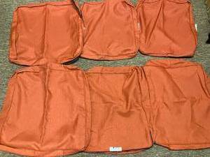 lot 283 image: Hampton Bay Universal Quarry Red Sectional Slipcover 6 Set
