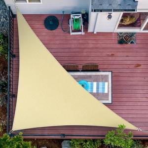 lot 257 image: ShadeMart 18 x 18 x 25.5 Beige Right Triangle Sun Shade Sail