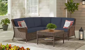 lot 284 image: Hampton Bay Universal Sky Sectional Slipcover 5 Set