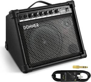 lot 408 image: Donner DKA-20 Keyboard Amplifier 20 Watt AMP with Aux in and Two Channels