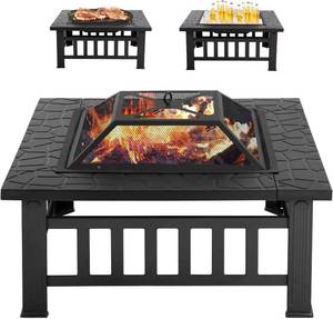 lot 420 image: Outdoor Fire Pit for Wood 32 Metal Firepit