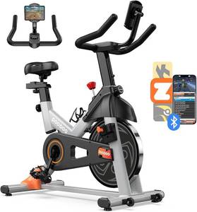 lot 437 image: Pooboo Exercise Bike D518M, Adjustable MagneticBrake Pad Resistance Silent Belt Drive
