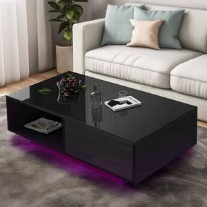 lot 440 image: COSVALVE 43.3IN LED Black Coffee Tables for Living Room