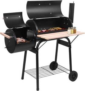 lot 445 image: Outvita BBQ Charcoal Grill, Outdoor Patio Barbecue Cooker with Offset Smoker