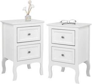 lot 462 image: Bonnlo White Nightstand Set of 2