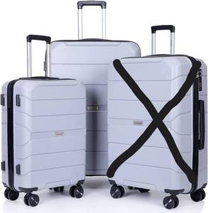 lot 463 image: Luggage Sets 2 Piece PP Suitcase Set Hardside Spinner