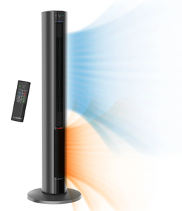 lot 184 image: Lasko 42 1500W All Season Tower Fan and Space Heater with Timer and Remote