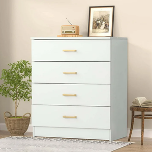lot 190 image: Segmart Dressers for Bedroom, Heavy Duty 4-Drawer Wood Chest of Drawers