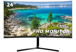 lot 359 image: CRUA 24 Curved Monitor, FHD(19201080p) 2800R 100HZ, 99% sRGB Color Gamut Computer Monitors