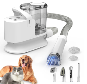 lot 398 image: Bossdan Pet Grooming Kit & Vacuum, 11KPa Pet Groomer Vacuum Suction, 5 in 1 Dog Vacuum, 2L Dustbin for Dogs, Cats