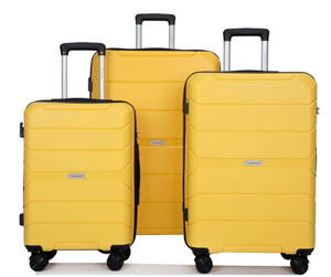 lot 574 image: 3PCS Travelhouse Hardside Luggage Set Hardshell Lightweight Suitcase with TSA Lock Spinner Wheels
