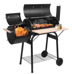 lot 590 image: Zimtown BBQ Charcoal Grill Outdoor Barbecue Pit with Offset Smoker Patio Backyard