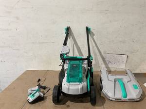 lot 240 image: Litheli 20V 13 Cordless Lawn Mower, Electric Lawn Mowers for Garden
