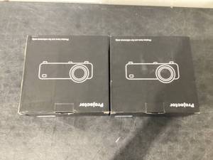 lot 455 image: Lot Of 2 TMY Mini Projector, Upgraded Bluetooth Projector with Screen