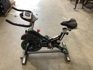 lot 604 image: Pooboo Indoor Cycling Bike Magnetic Stationary Exercise Bikes Home Cardio Workout Bicycle Machine 350lb Flywheel Weight 40lbs
