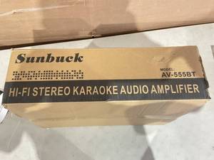 lot 327 image: SUNBUCK AV555BT High Power HIFI Bluetooth Audio Amplifier with Dazzling LED Display, Microphone Support, FM Radio and 4000W Peak Power Perfect for Home Theater and Karaoke Systems