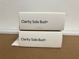 lot 291 image: LOT OF 2 Nokia Wireless Bluetooth Clarity Solo Bud  Single Ear Headset. Answer calls, stream music hands free