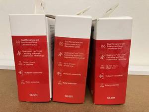 lot 295 image: LOT OF 3 Nokia Wireless Bluetooth Clarity Solo Bud  Single Ear Headset. Answer calls, stream music hands free