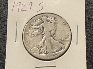 lot 3 image: 1929-S Walking Liberty Half Dollar