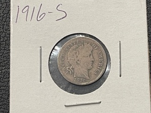 lot 6 image: 1916-S Barber Dime