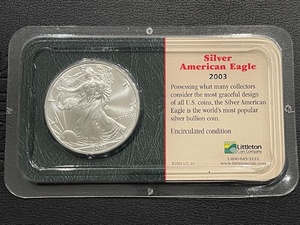 lot 8 image: 2003 Silver Eagle Uncirculated