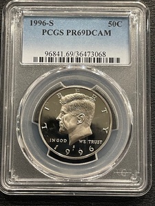 lot 22 image: 1996-S Kennedy Half Dollar Proof PCGS PR69 Deep Cameo